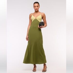 The A&F Julia Slip Cutout Maxi Dress, NWT, Size Medium Petite